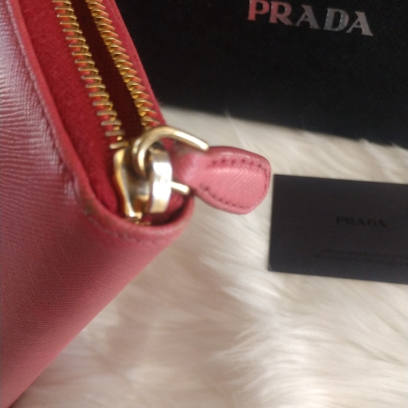 Prada Rosa Saffiano Leather Wallet - Picture 6 of 10